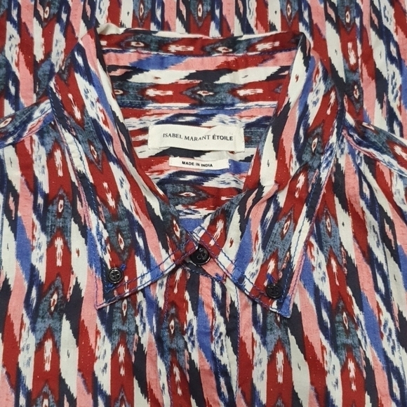 Isable Marant Etoile Multicolor Button Down Shirt - Picture 3 of 8